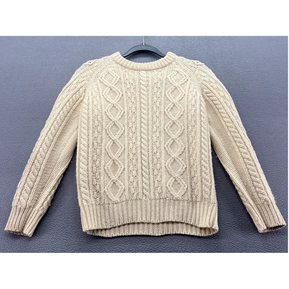 VTG Puccini Sweater 100% Wool Cable Knit Cream Ivory Medium Fisherman